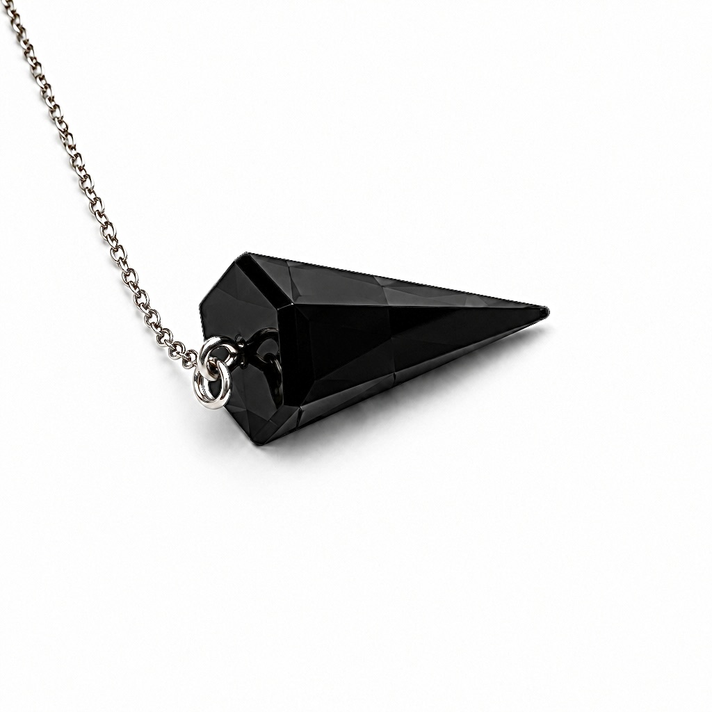 Pendule en tourmaline noire