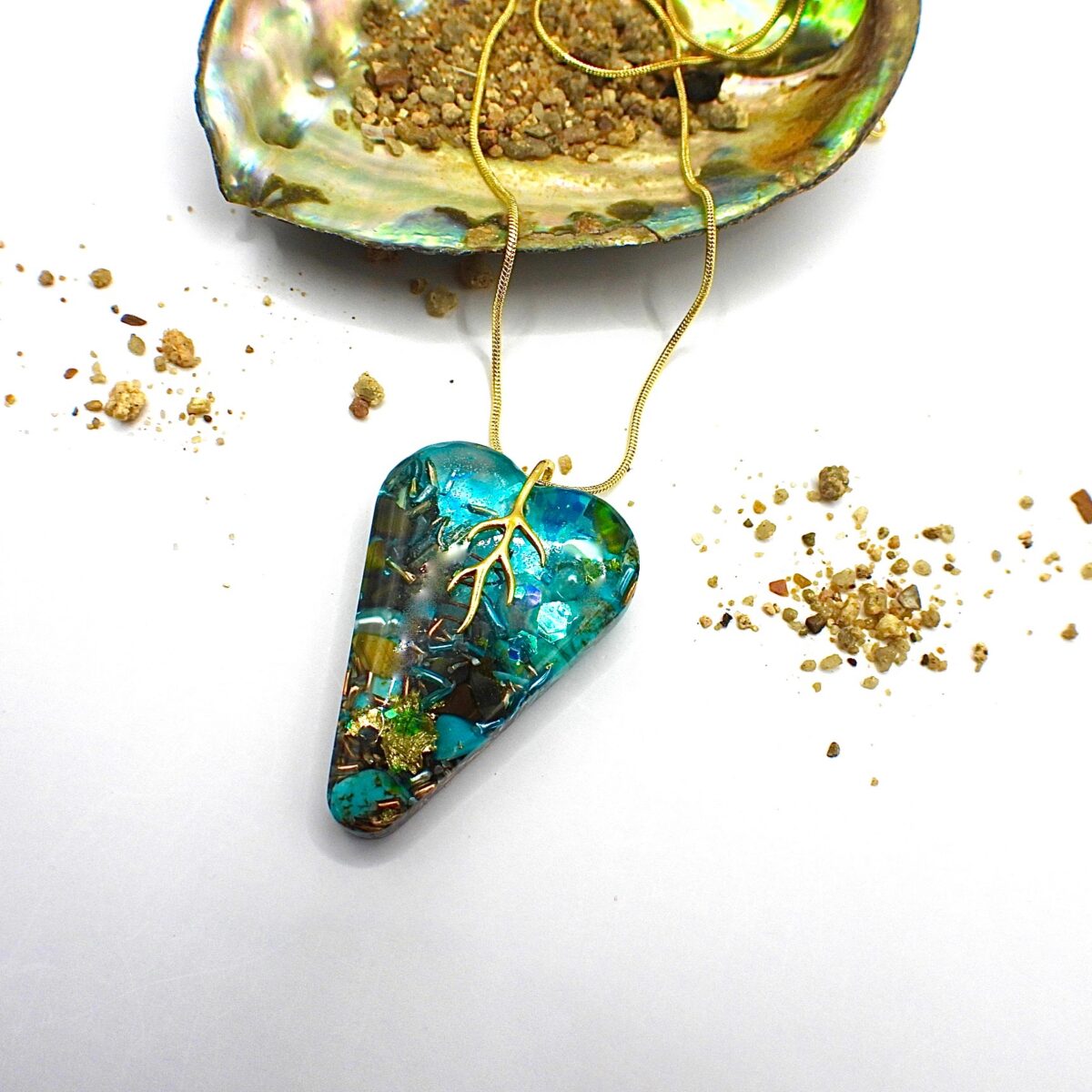 Pendentif orgonite Lhassa Océan