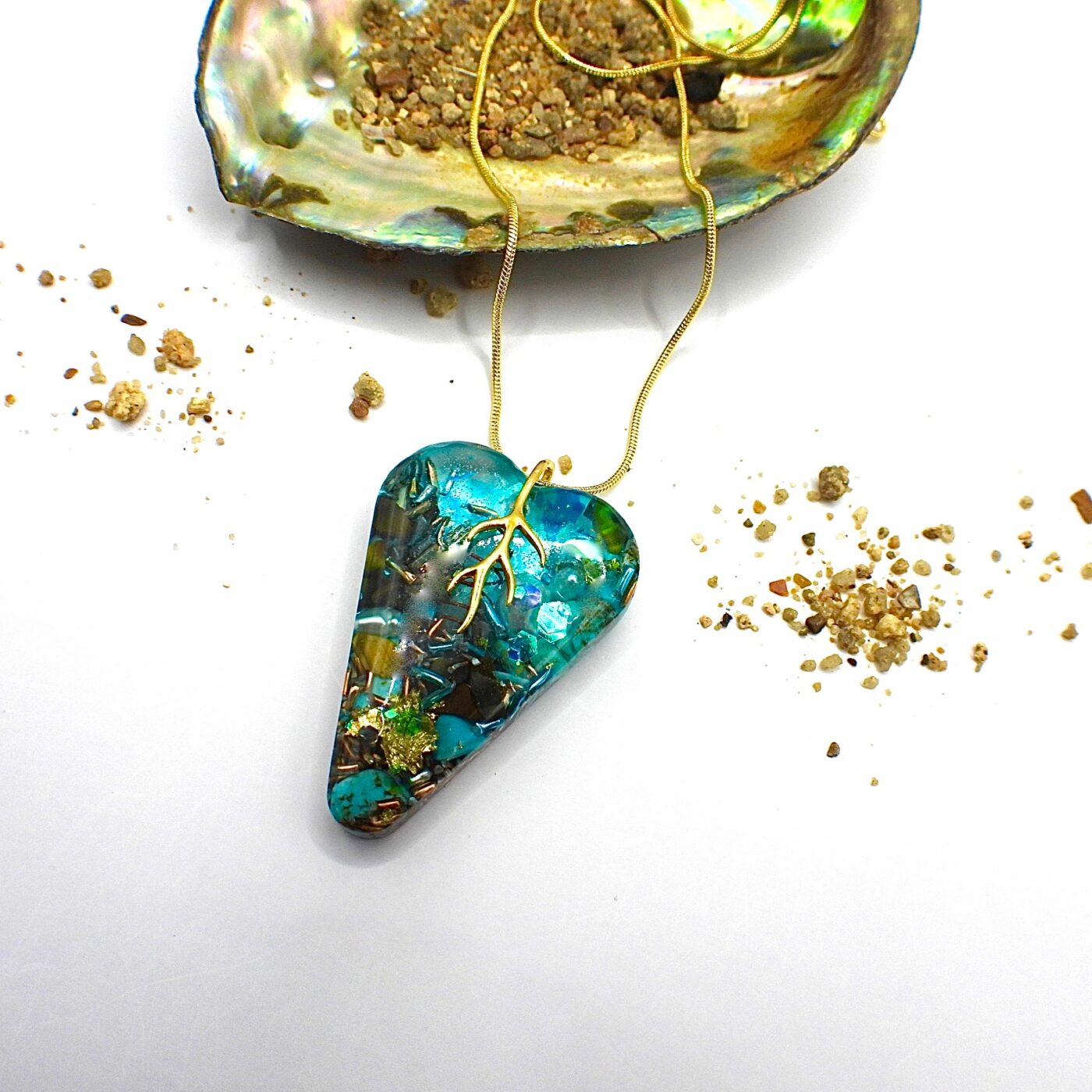 Pendentif orgonite Lhassa Océan