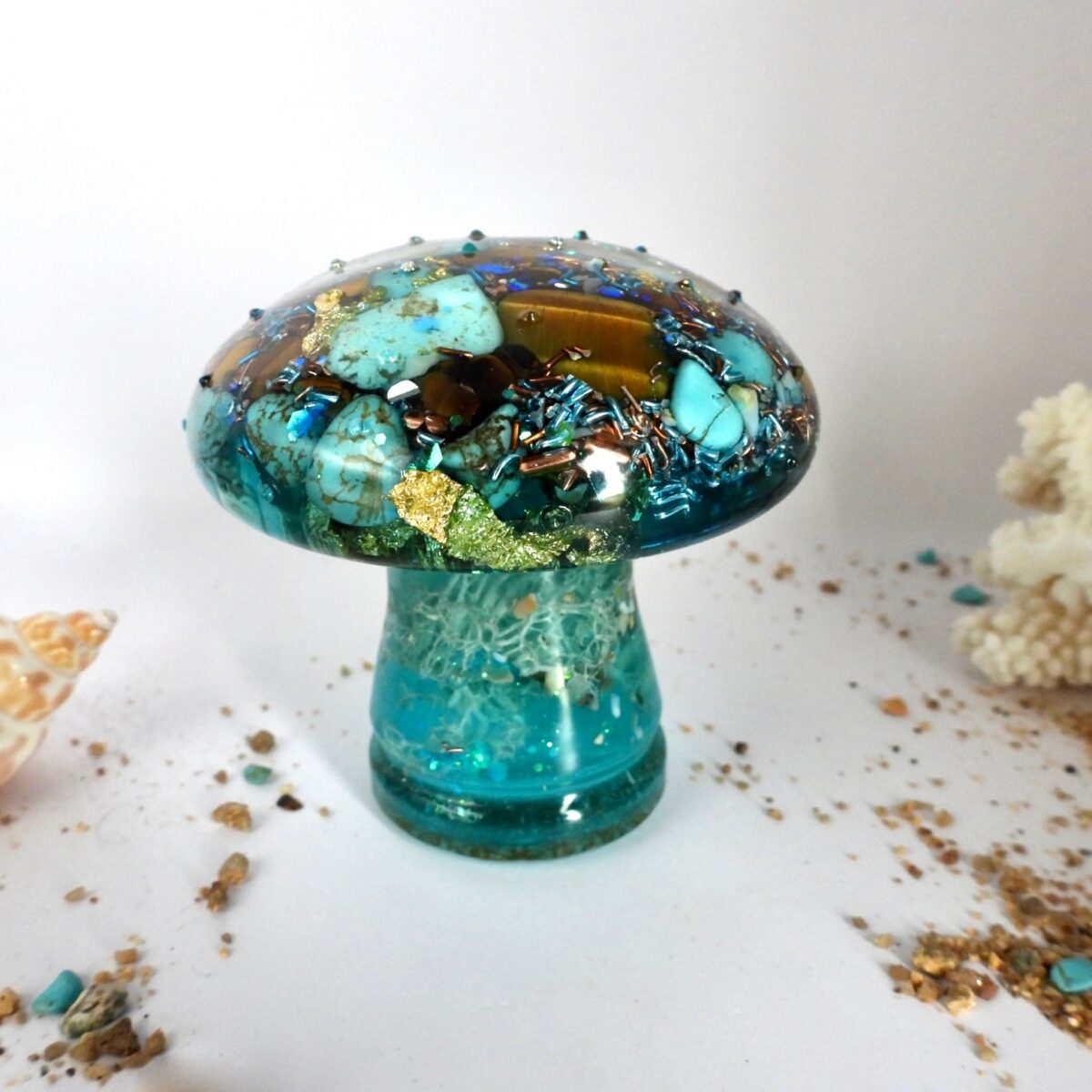 Champignon orgonite Océan