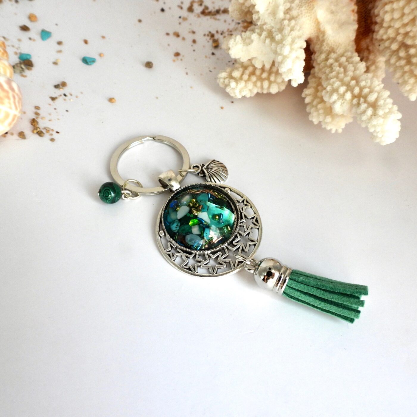 Porte clefs orgonite étoiles Lagon