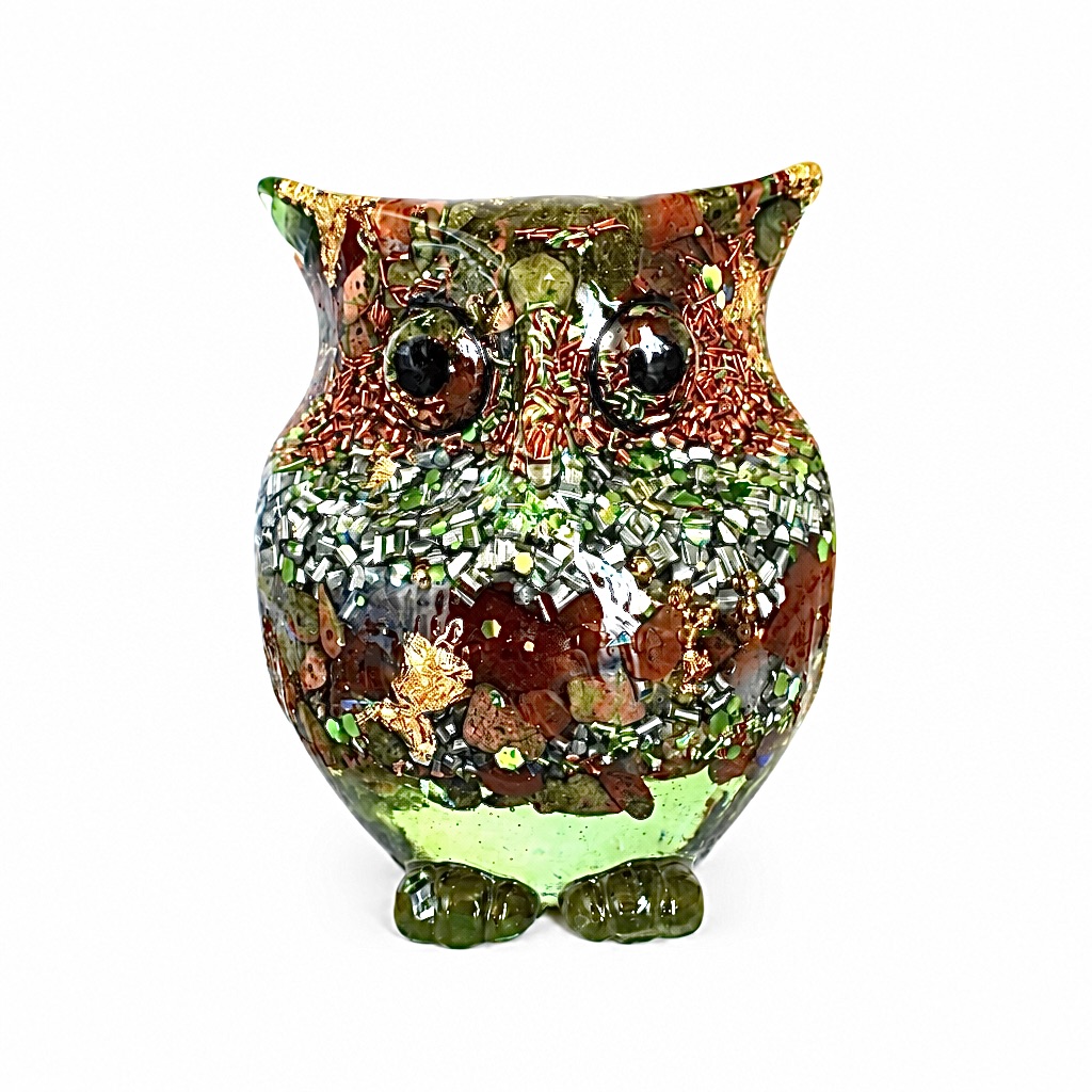 Chouette orgonite Nouveau Monde