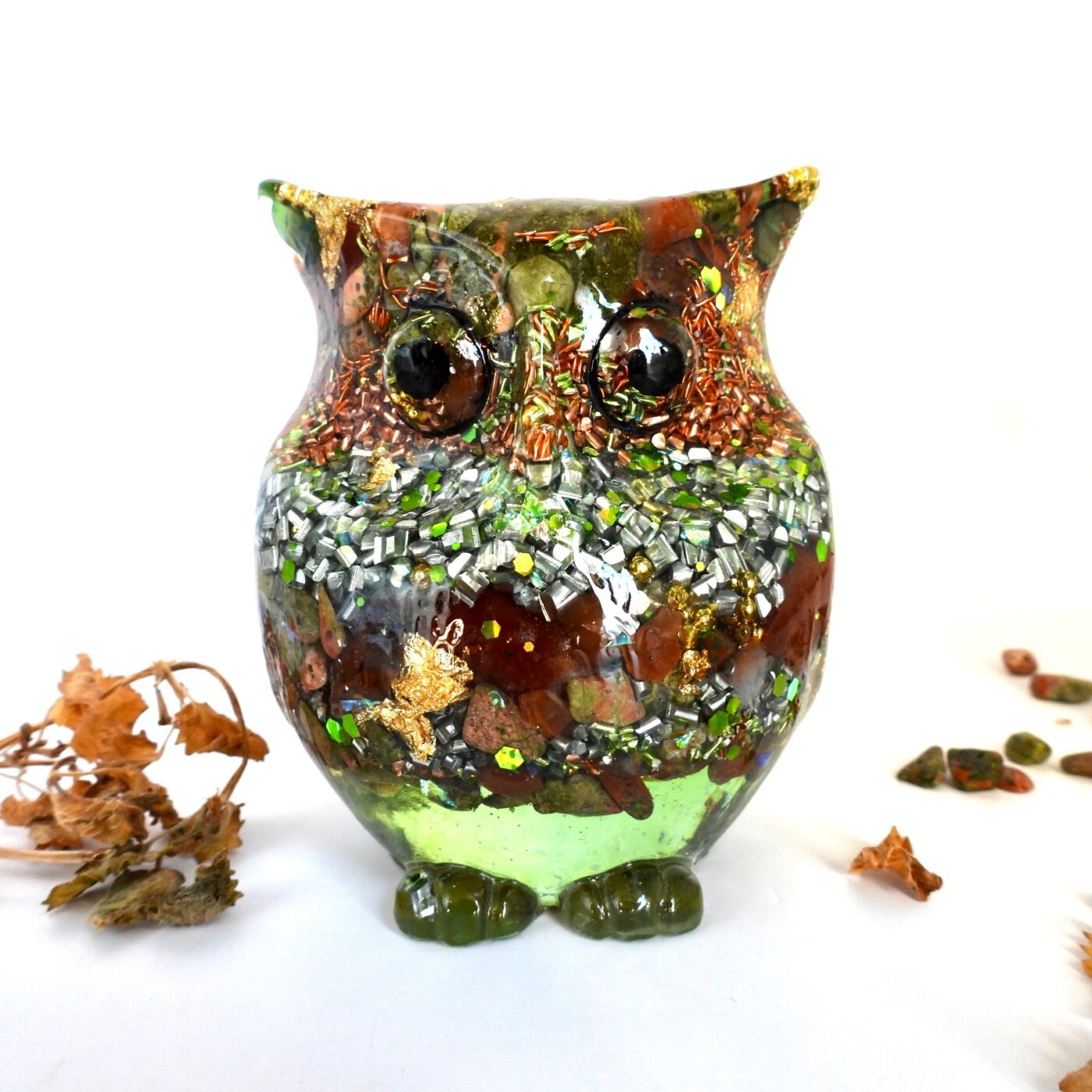 Chouette orgonite Nouveau Monde