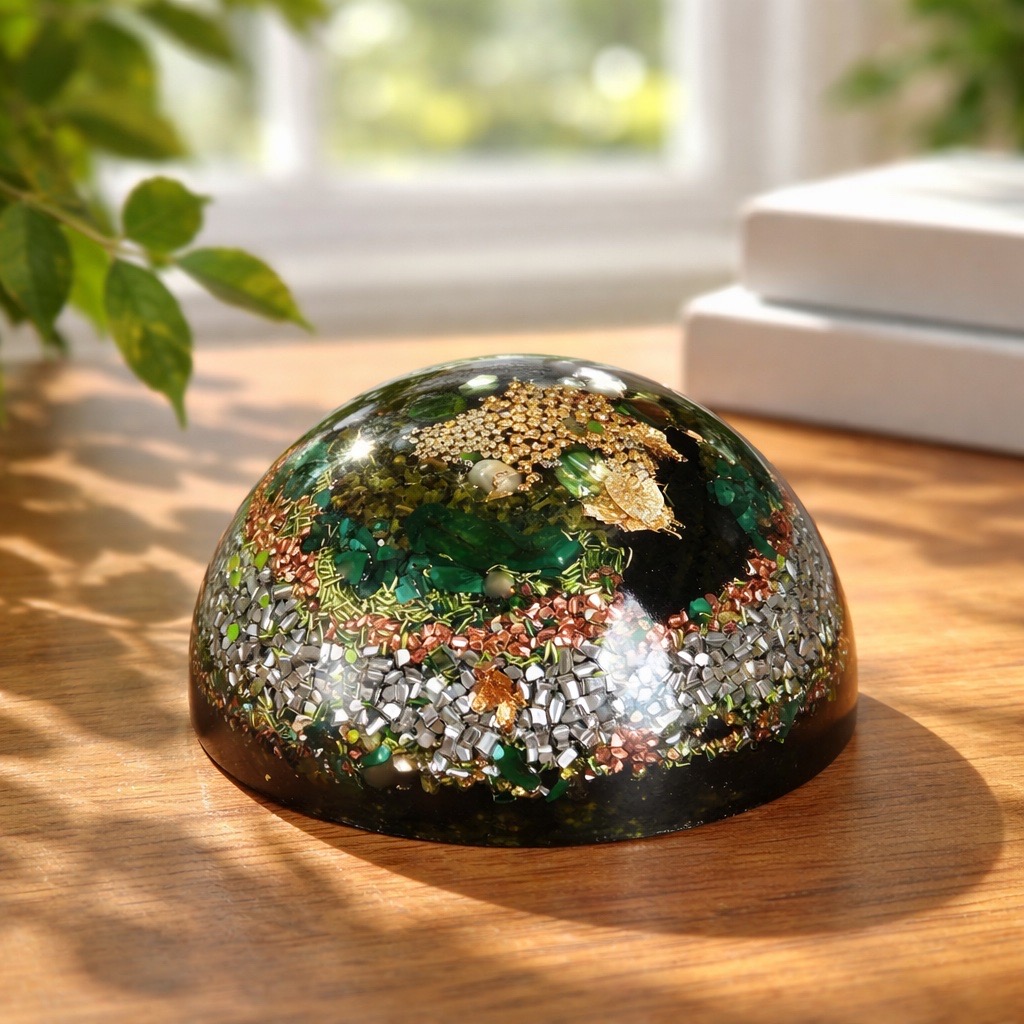 Demi sphère orgonite Humanité