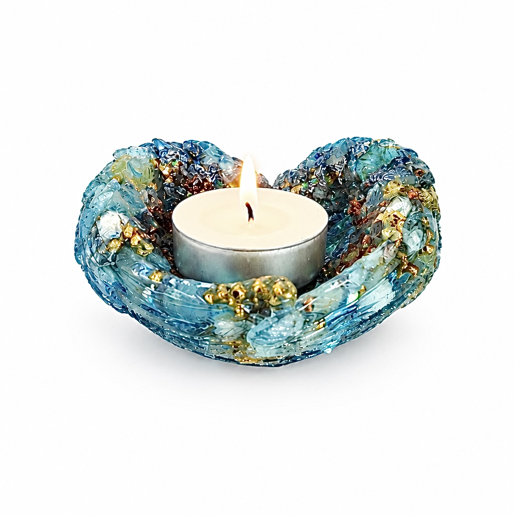 Orgonite ailes d'ange aigue marine à poser