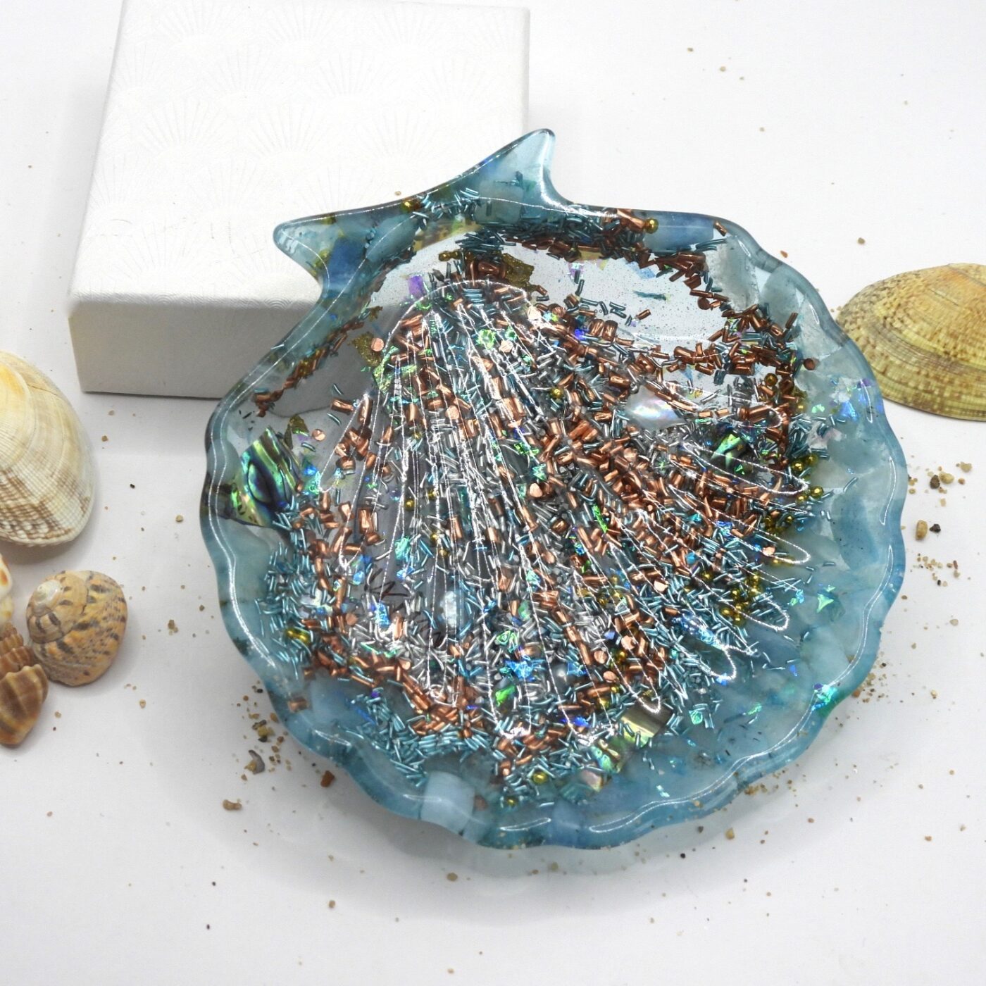 Coquille St Jacques orgonite Douceur Marine