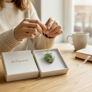 Pendentif orgonite coeur new Régénération