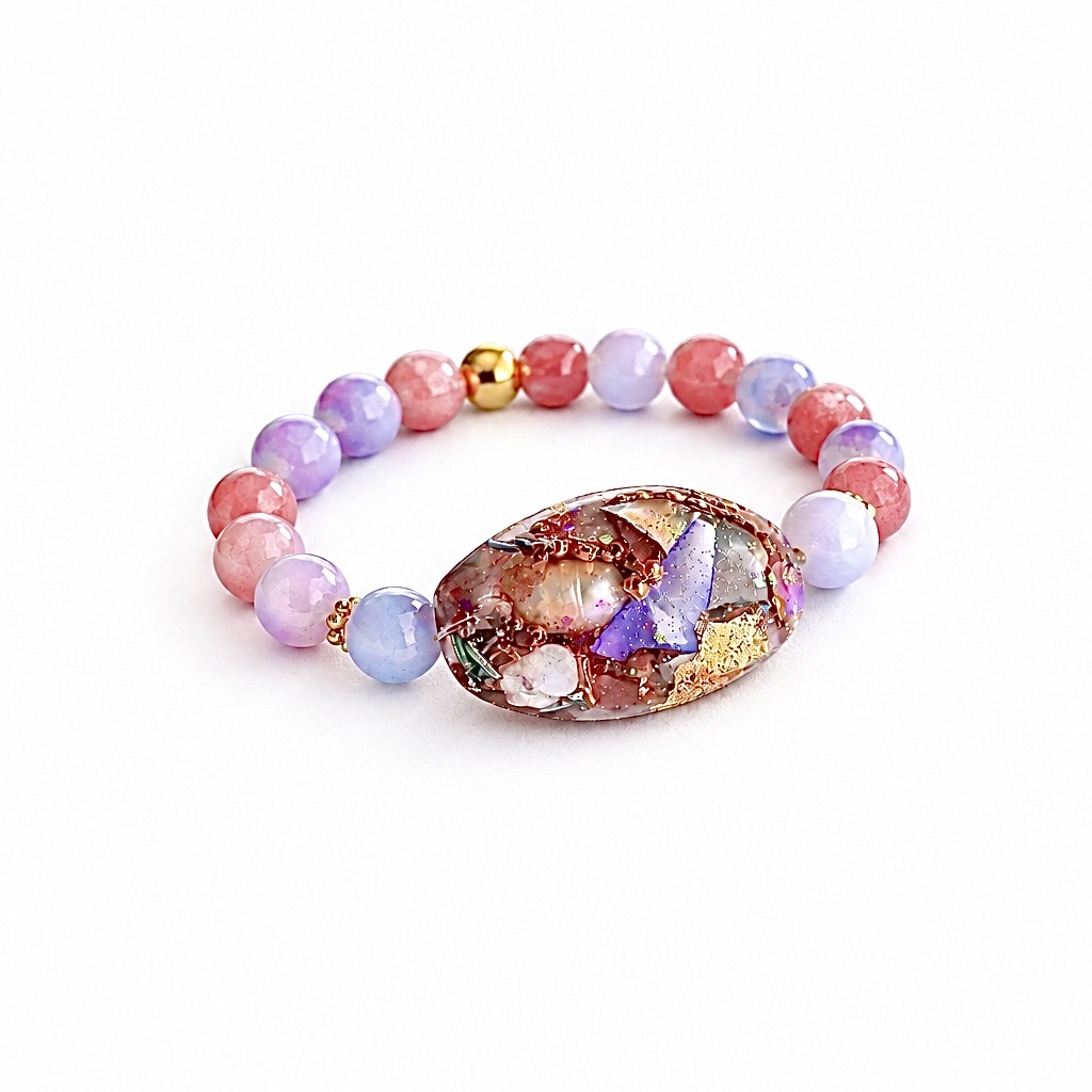 Bracelet orgonite ovale Rosée