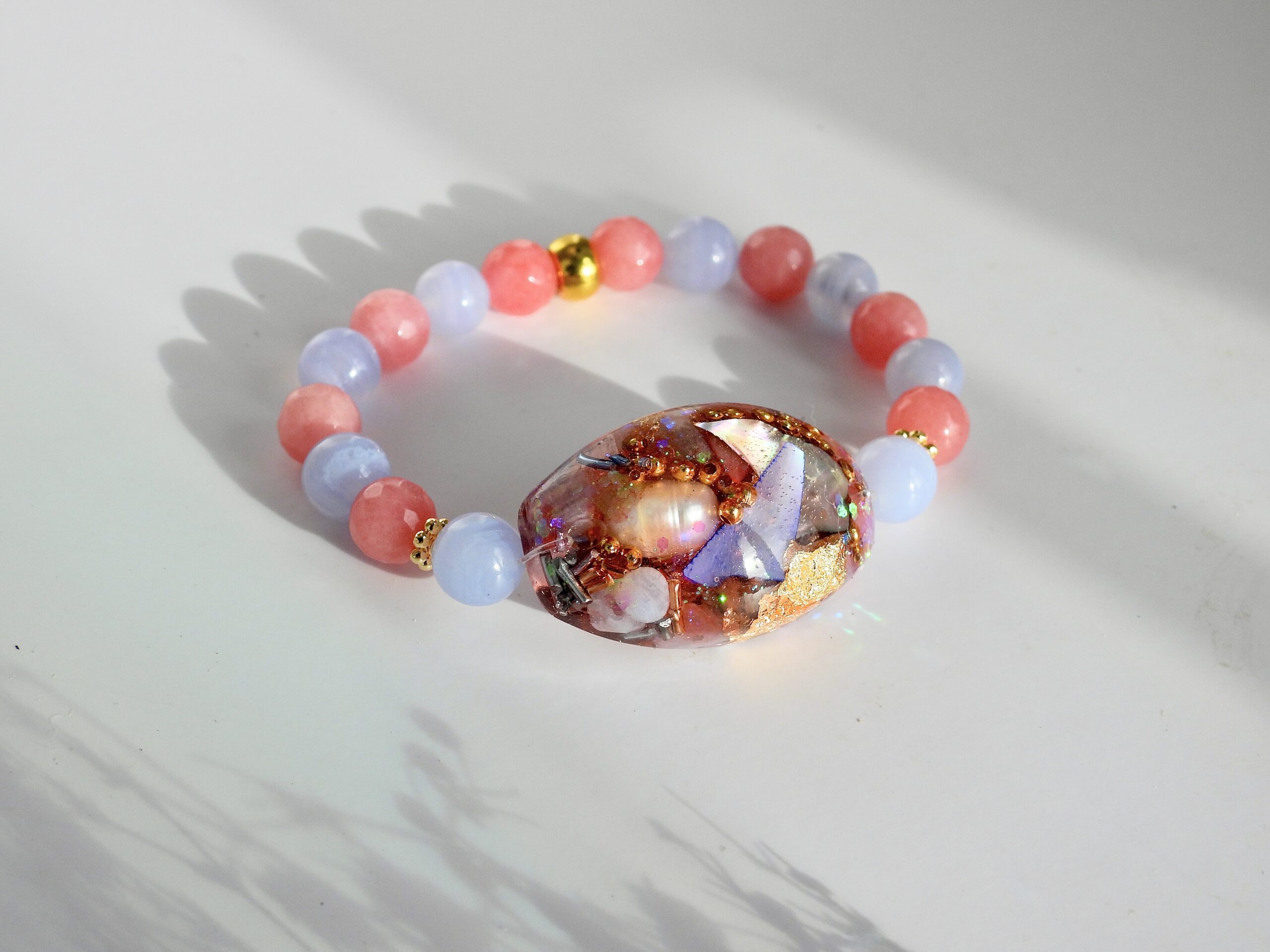 Bracelet orgonite ovale Rosée