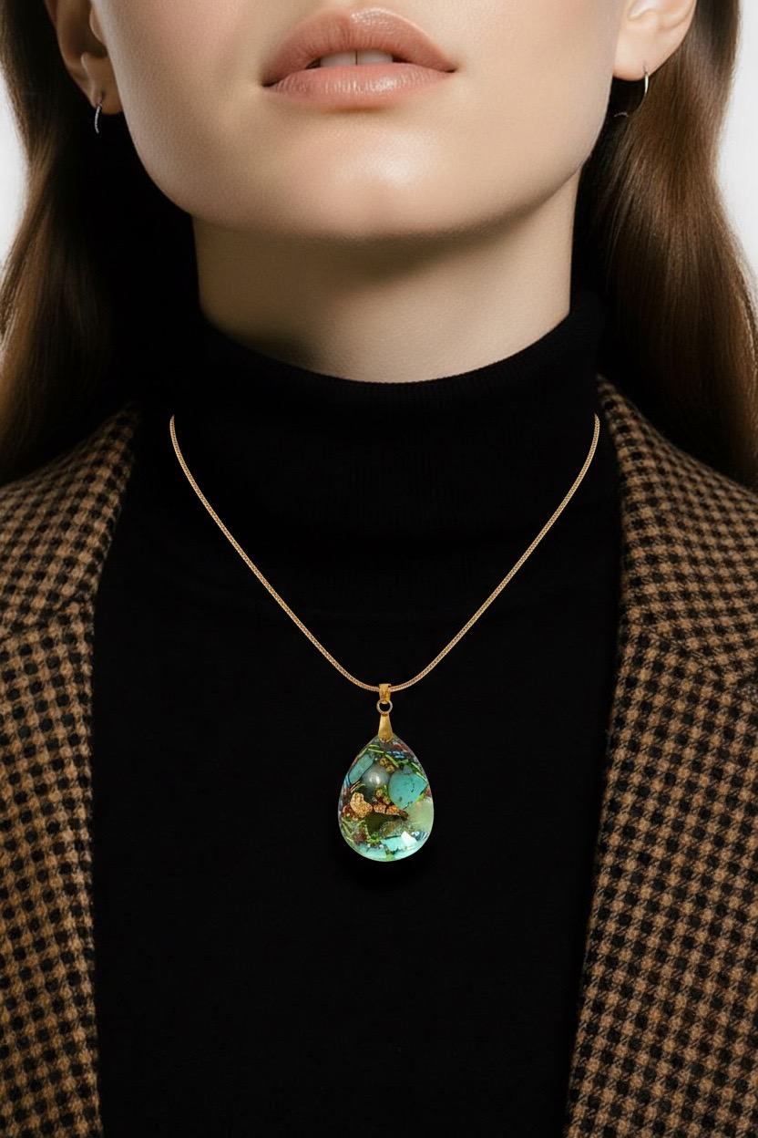 Pendentif orgonite goutte Régénération – Image 4