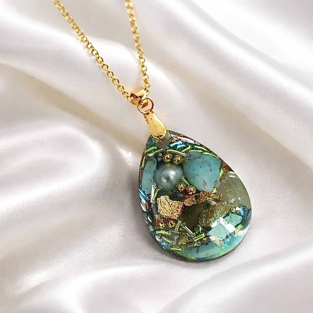 Pendentif orgonite goutte Régénération