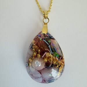 Pendentif orgonite goutte Rosée