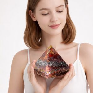 Orgonite pyramide quartz cerise