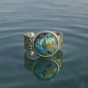 Bague orgonite Chloé turquoise