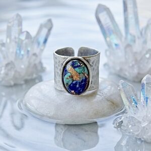 Bague orgonite Malia lapis et turquoise