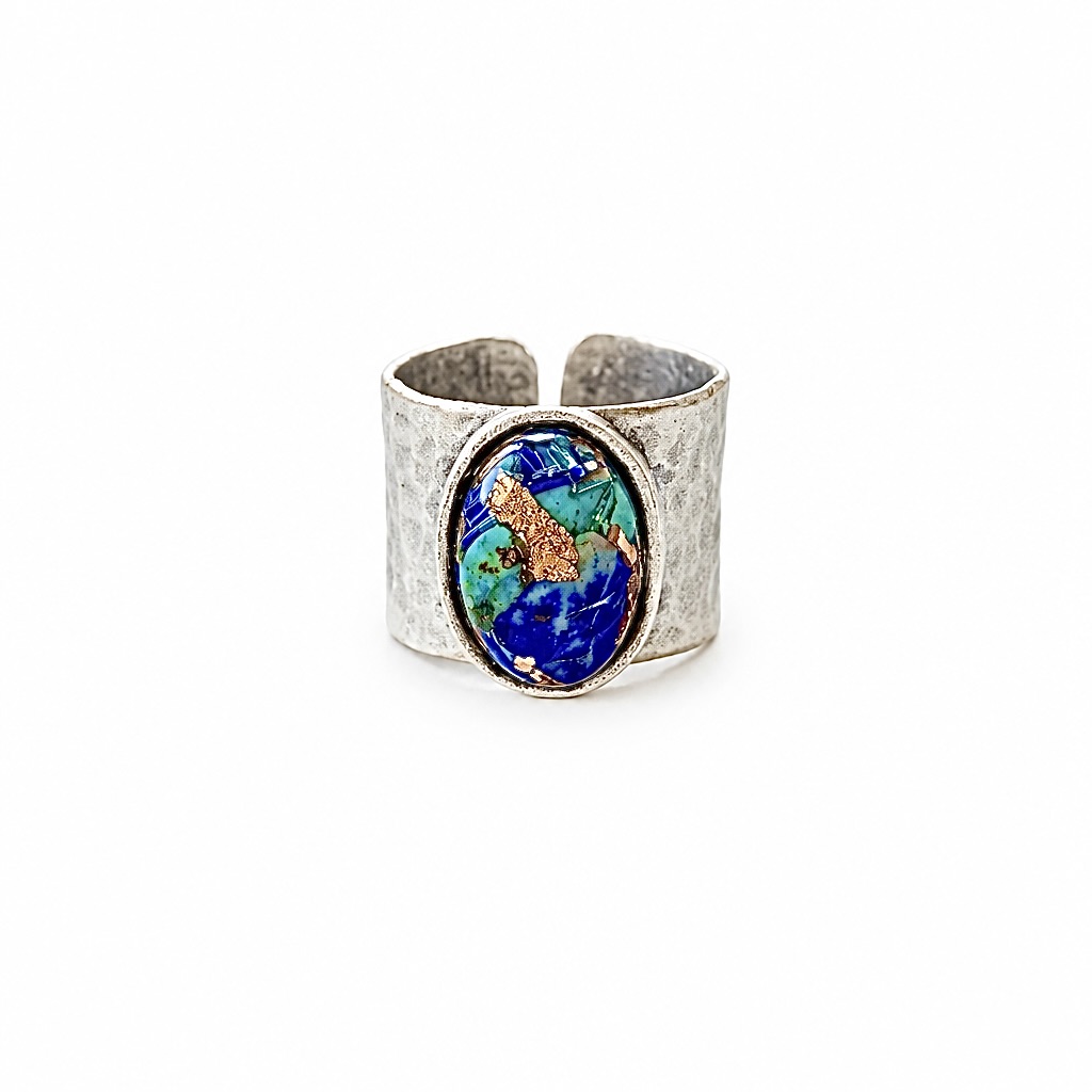 Bague orgonite Malia lapis et turquoise