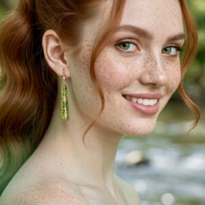 Boucles d'oreilles orgonite Kelly péridot