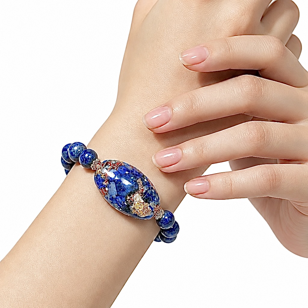 Bracelet orgonite ovale sodalite