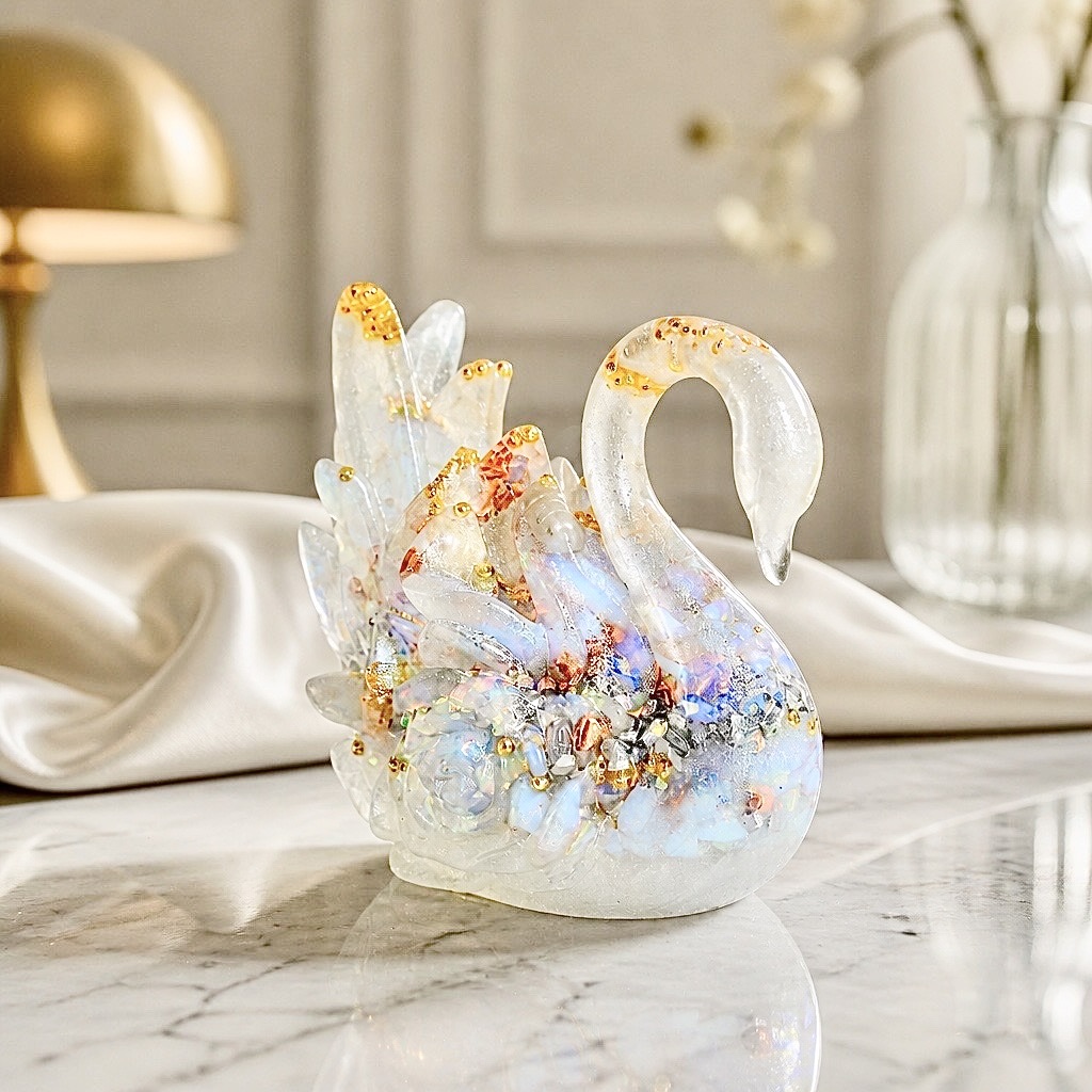 Orgonite cygne opalite