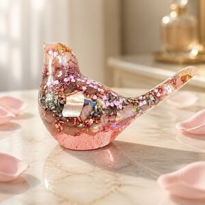 Orgonite oiseau quartz rose