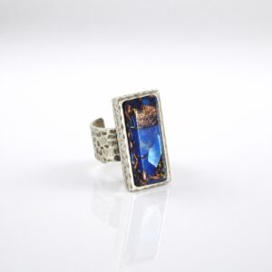 Bague orgonite rectangle Léa