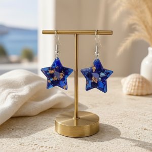 Boucles d'oreilles orgonite Etoile
