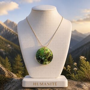 Pendentif orgonite rond Humanité