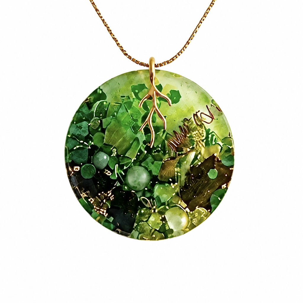 Pendentif orgonite rond Humanité