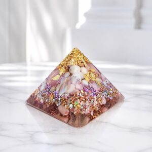 Orgonite pyramide opale rose des Andes