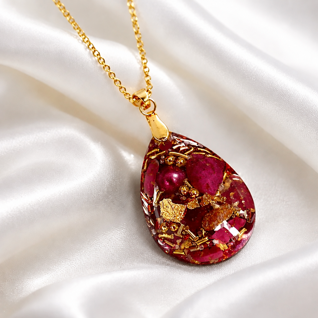 Goutte Orgonite quartz cerise